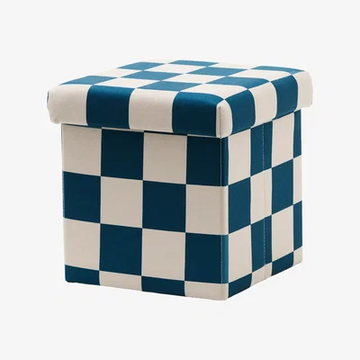 Nordic Nest Kid's Concept Storage ottoman cube Blue-green 30x30 cm