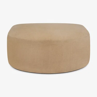 Nordic Nest Ethnicraft Bulky semi-circle ottoman Light sepia