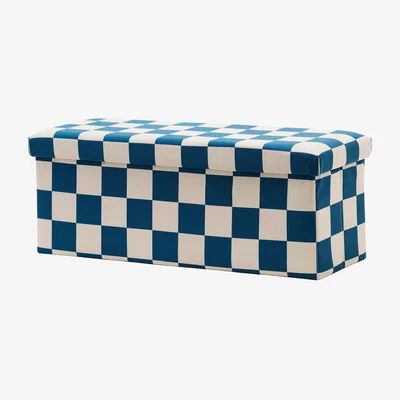 Nordic Nest Kid's Concept Storage ottoman cube Teal 80x30x30 cm