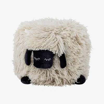 Nordic Nest Bloomingville Dolly pouf wool 50x45 cm White