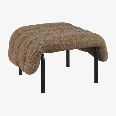 Nordic Nest Hem Puffy ottoman 58x67 cm Sawdust-black grey