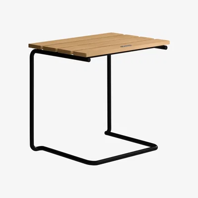 Nordic Nest Grythyttan Stålmöbler A3 table/footstool Oiled oak–black steel frame