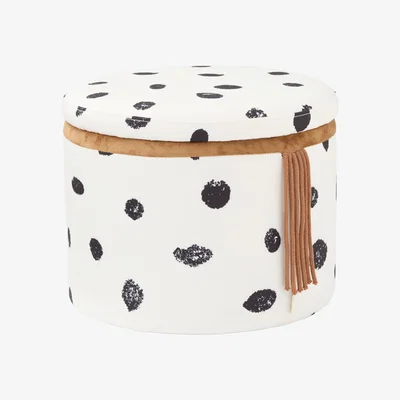 Nordic Nest Kid's Concept Pippi pouf with storage Ø40x30.5 cm Multi