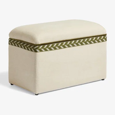 OKA OKA, Carena Upholstered Trunk - Natural, Trunks