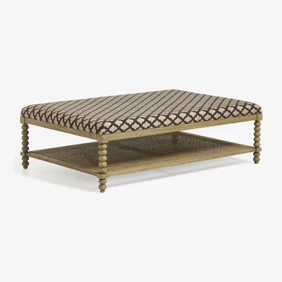 OKA OKA, Gwendolen Serigraph Coffee Table/Ottoman - Black/Natural, Ottoman