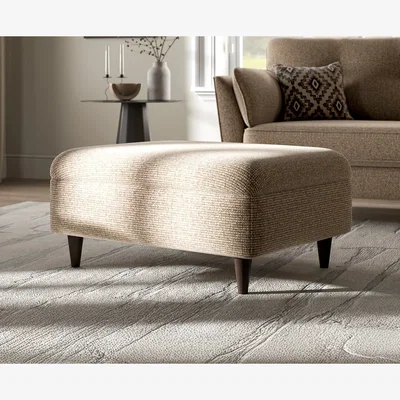 Oak&More Capri Caramel Fabric Footstool