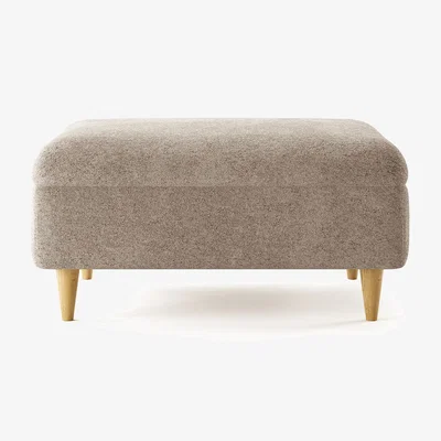 Oak&More Capri Latte Boucle Fabric Footstool