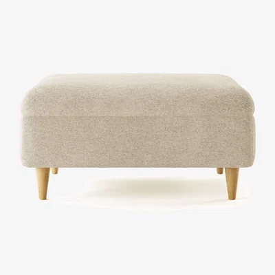 Oak&More Capri Natural Boucle Fabric Footstool