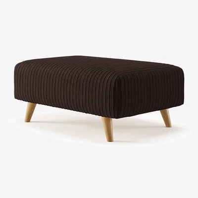 Oak&More Milan Chocolate Fabric Footstool