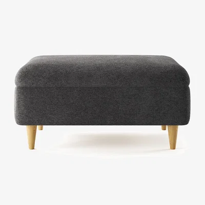 Oak&More Capri Midnight Boucle Fabric Footstool