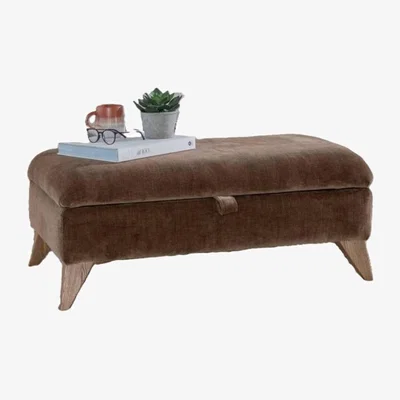 Downtown Liberty Legged Ottoman Footstool - Fabric Grade F