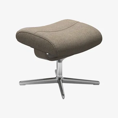 Downtown Stressless Philip Footstool With Cross Base - Fabric