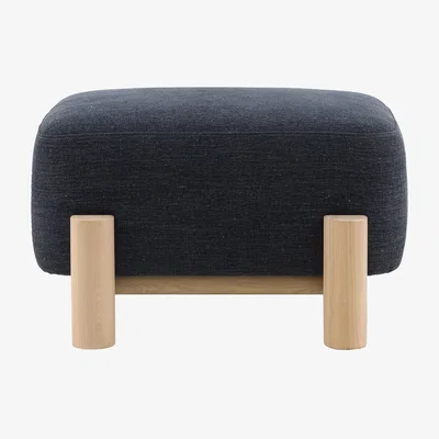 Perch and Parrow Kova Footstool in Navy