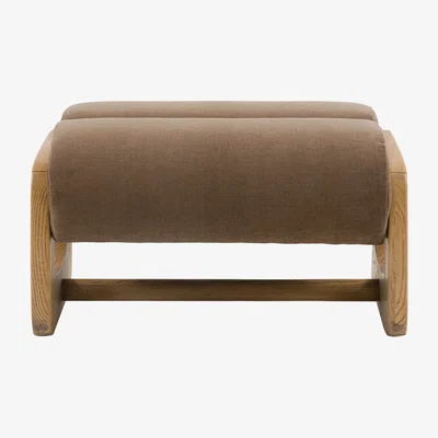 Perch and Parrow Polo Footstool in Taupe