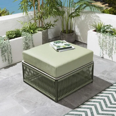 Quatropi Cole Modular Footstool & Coffee Table Section Green 70x70cm