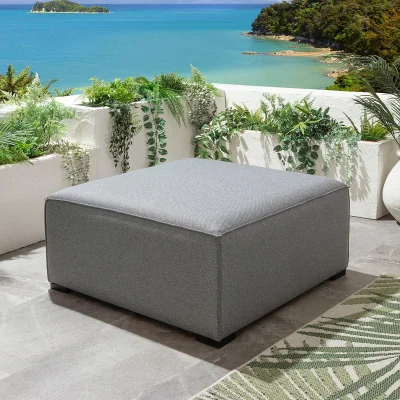 Quatropi Zeus Modular Footstool Section Grey 90x90cm