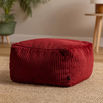 The Range icon Cord Footstool - Burgundy