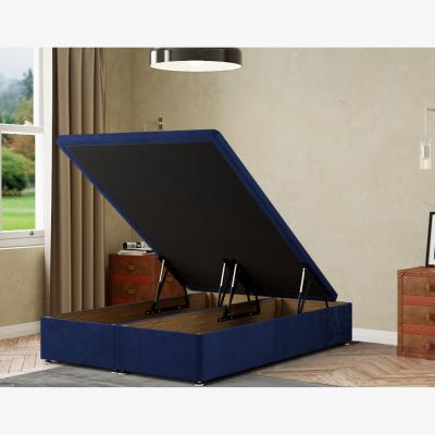 The Range Simple Ottoman Base Plush - Navy / Double