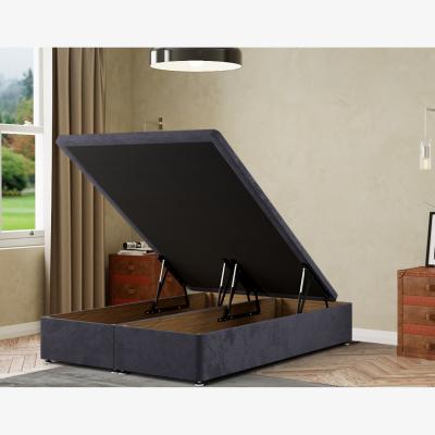 The Range Simple Ottoman Base Plush - Steel / King