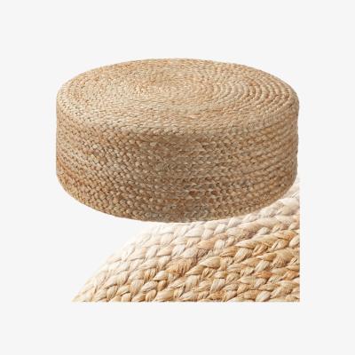The Range Footstool Banno, Oval Shape, Boho Style, Natural Jute Fibres - Beige