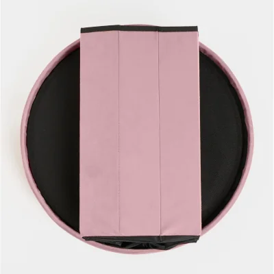 The Range OHS Matte Velvet Foldable Storage Ottoman - Blush / 42cm