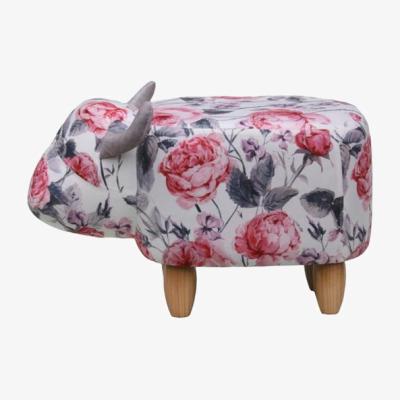 The Range Floral Cow Design Footstool - Floral