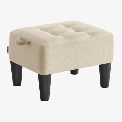 The Range SONGMICS Linen Ottoman Stool - Black