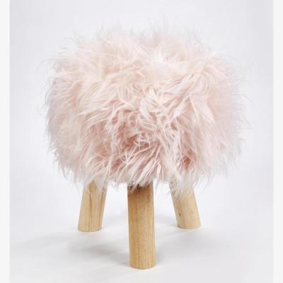 The Range Mongolian Foot Stool - Pink