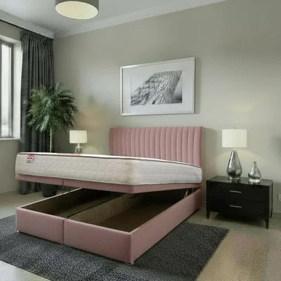 The Range Emily End Opening Ottoman Orthopaedic Mattress 24" Headboard - Pink / Single