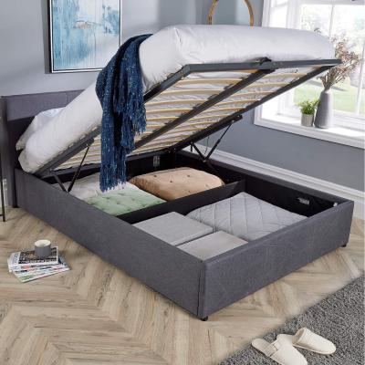 The Range Home Source Endura End Lift Ottoman Grey Bedframe - Grey / King