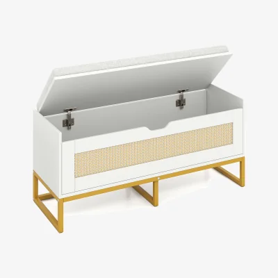 The Range Rattan Storage Chest - White