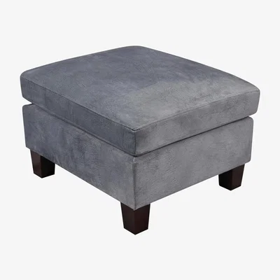 The Range Brushed Velvet Sofa Suite - Grey / Footstool