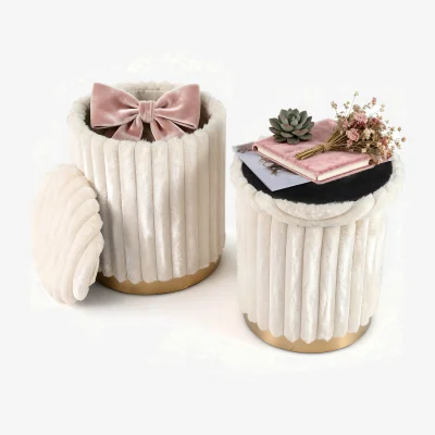 The Range Set of 2 Modern Ottoman - White