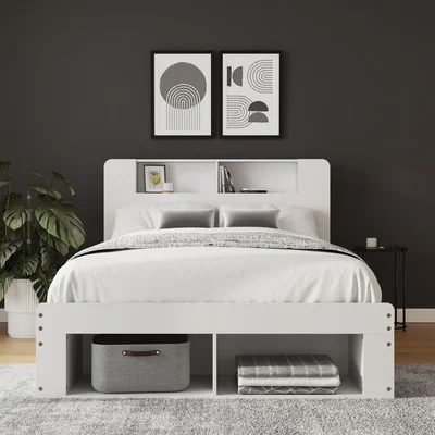 The Range Anya Integrated Storage Ottoman - White