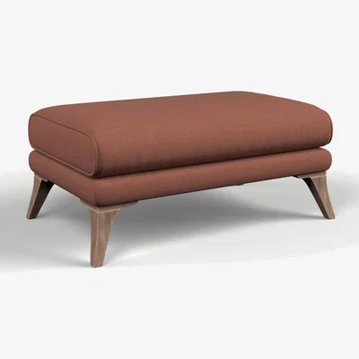 Rose & Grey Dylan Footstool in Brushed Cotton Reef