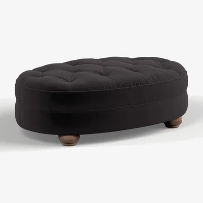 Rose & Grey Lily Footstool