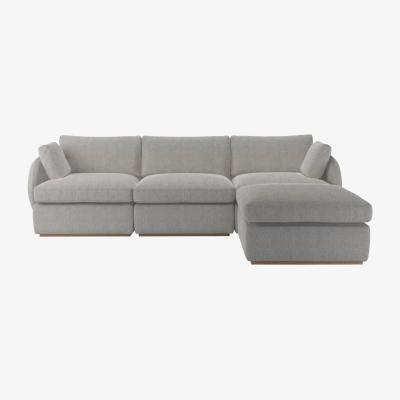 Sofa.com Ren Complete Set with Footstool in Rye Baylee Viscose Linen