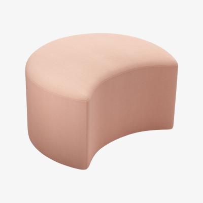 Sofa.com Luna Half Moon Footstool in Sakura Pink Organic Smart Cotton