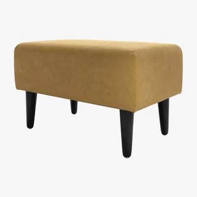 Sofa.com Jude Rectangular Footstool in Gold Velvet