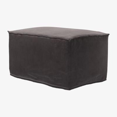 Sofa.com Anders Small Rectangular Footstool in Shale Aquaclean Clever Velvet