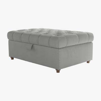 Sofa.com Valentin Medium Rectangular Storage Footstool in Wishing Well Organic Smart Cotton