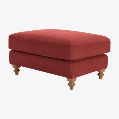 Sofa.com Teddy Large Rectangular Footstool in Indian Summer Easy Cotton