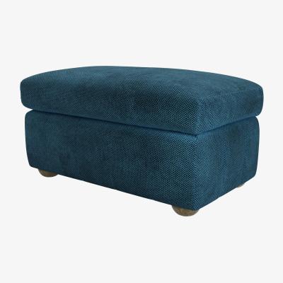 Sofa.com Tiffany Slim Medium Rectangular Footstool in Mineral Mist Speckled Chenille