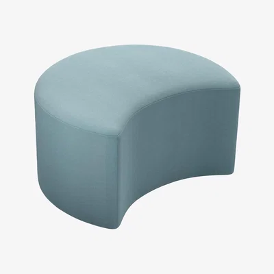 Sofa.com Luna Half Moon Footstool in Tide Organic Smart Cotton