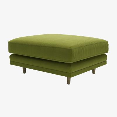Sofa.com Marco Large Rectangular Footstool in Vine Leaf Organic Smart Cotton