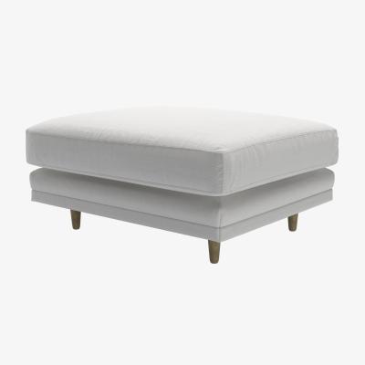 Sofa.com Marco Large Rectangular Footstool in Alabaster Brushed Linen Cotton