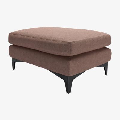 Sofa.com Lars Medium Rectangular Footstool in Pinot Noir Norfolk Cotton