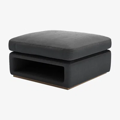 Sofa.com Ren Modular Storage Footstool in Arctic Seal Easy Cotton