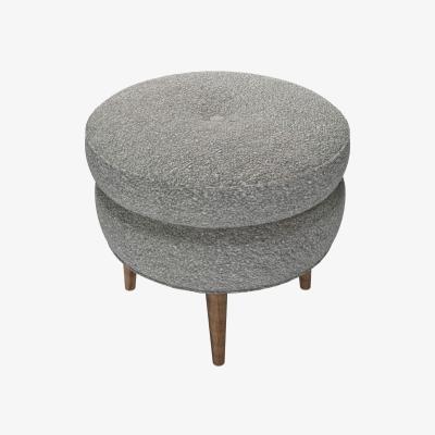 Sofa.com Felix Round Footstool in Pearl Luxe Boucle - sofa.com