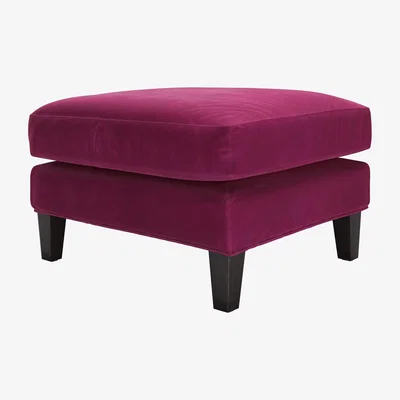 Sofa.com Izzy Medium Rectangular Footstool in Persian Rose Smart Velvet